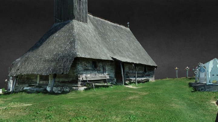 Wooden Church Românești, BANAT AREA 3D Model