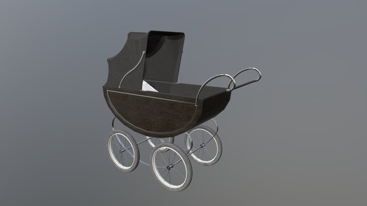 Victorian stroller 3D Model