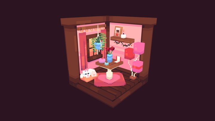 Valentines Day Room! 3D Model