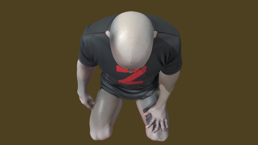 [Tripo3D] Z Russian man on his knees — TXT>IMG