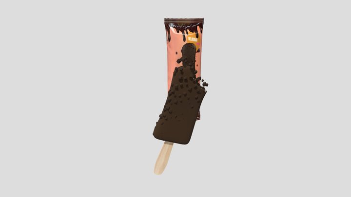 Choco Bar Ice Cream 3D Model 3D Model