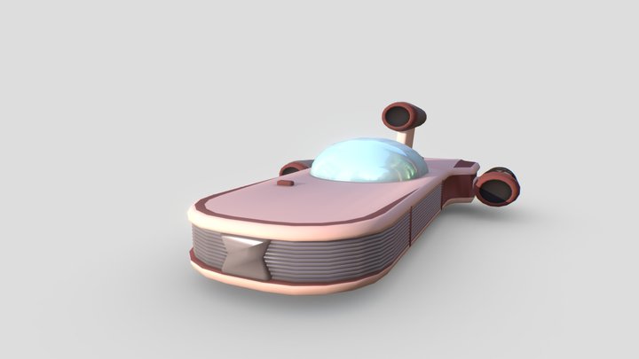 Star Wars - X-34 Landspeeder 3D Model