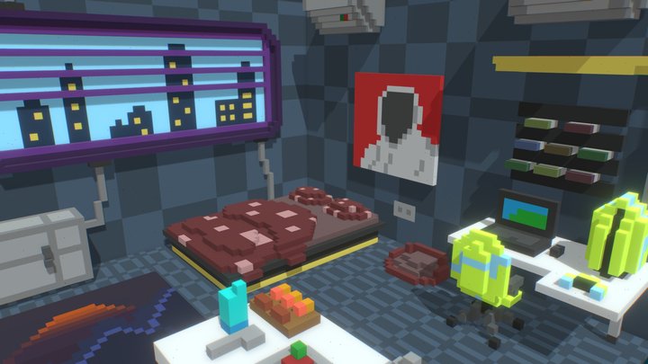 cyberpunk room 3D Model