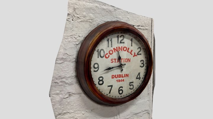 Connolly Train Station Clock 3D Model