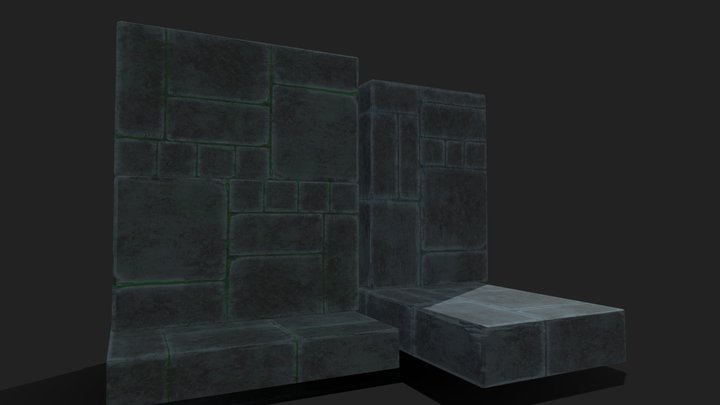 Stone wall 3D Model