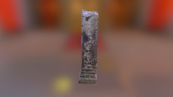 Pillar Old Damaged 3D Model