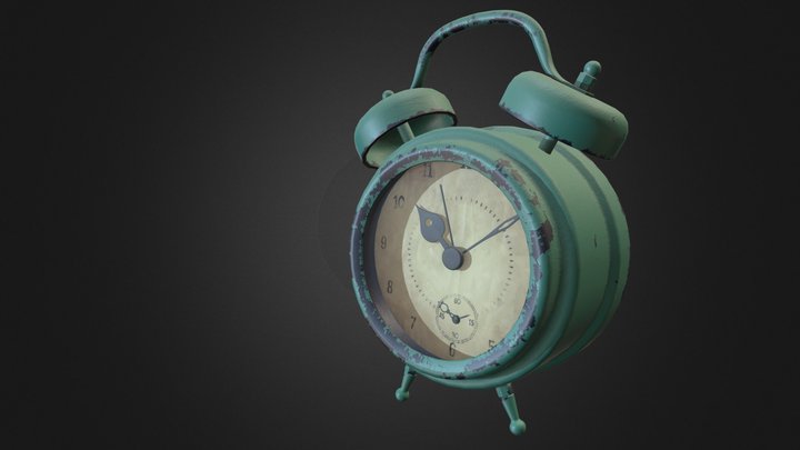 Double Bell Alarm Clock 3D Model