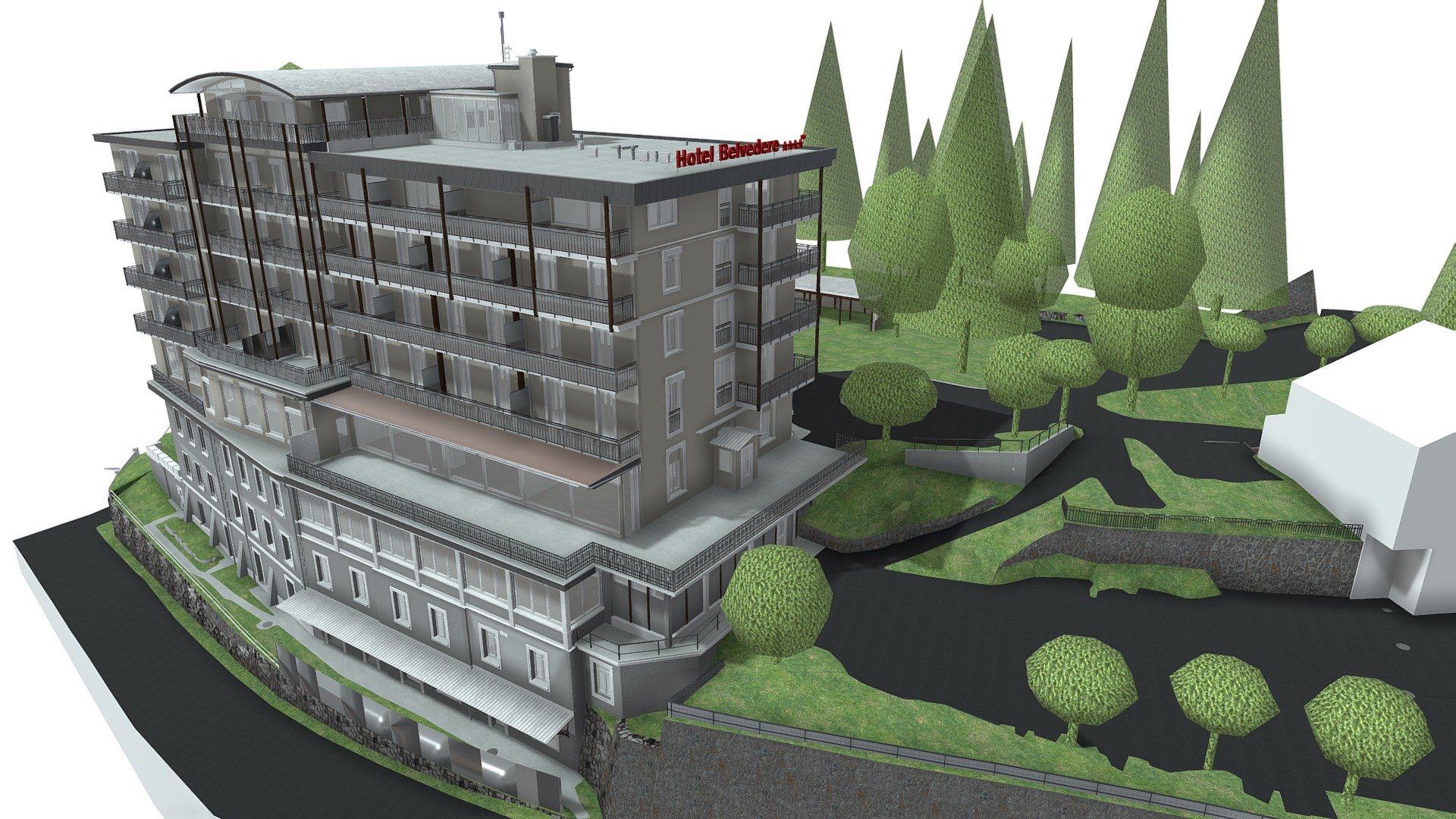 Grindelwald BE, Hotel Belvedere — Sketchfab embed 3D viewer