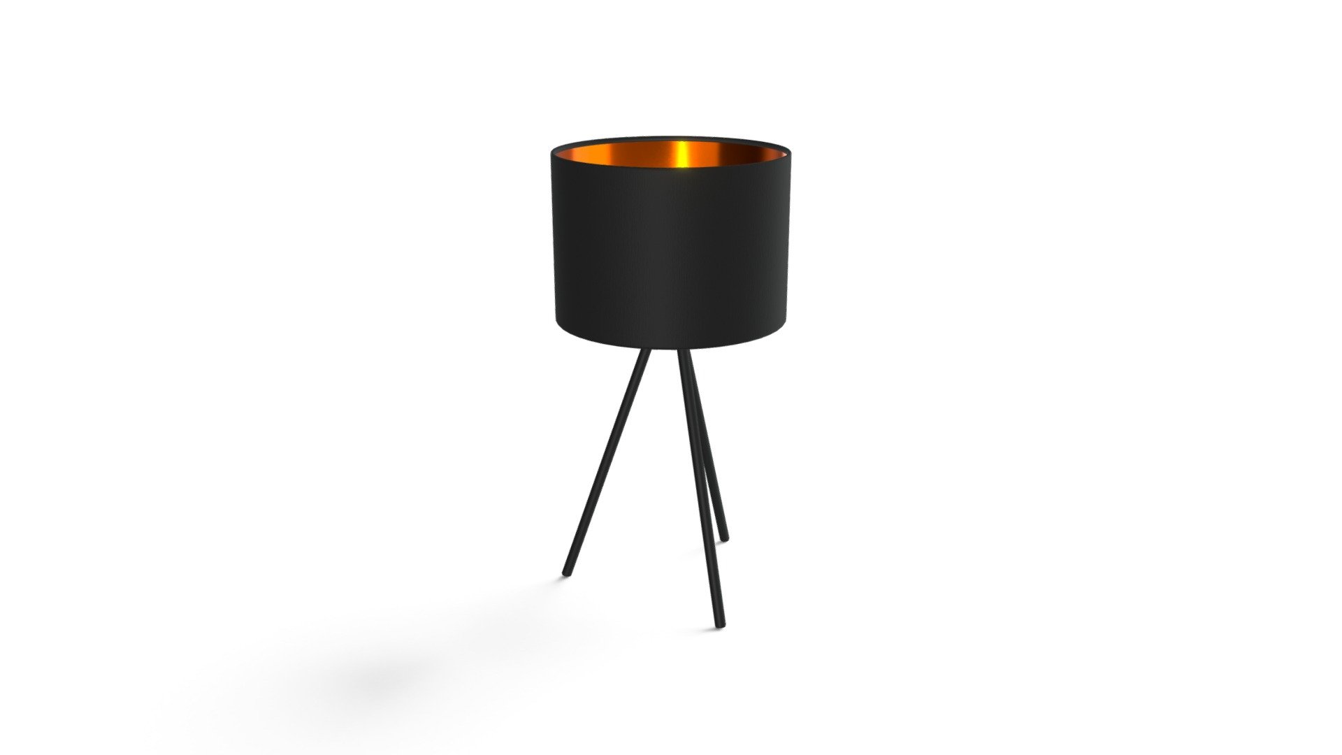 Tris Table Lamp, Matt Black and Copper