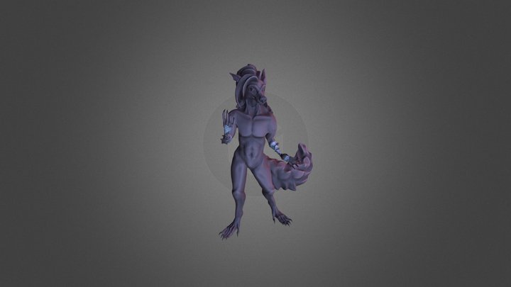 Slightly Irritated Werewolf 3D Model