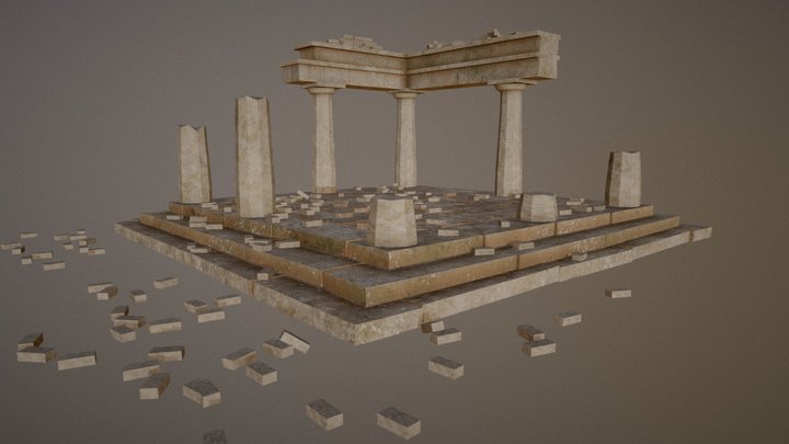 Ancient Temple Ruins 3D Model