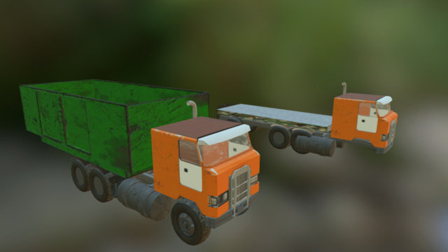Heavy Triler Truck 3D Model