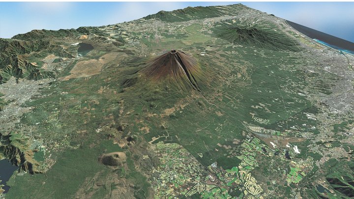 World Volcanoes - Fuji 3D Model