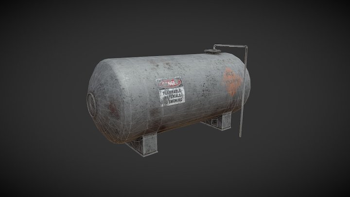 Gas station - boiler 3D Model
