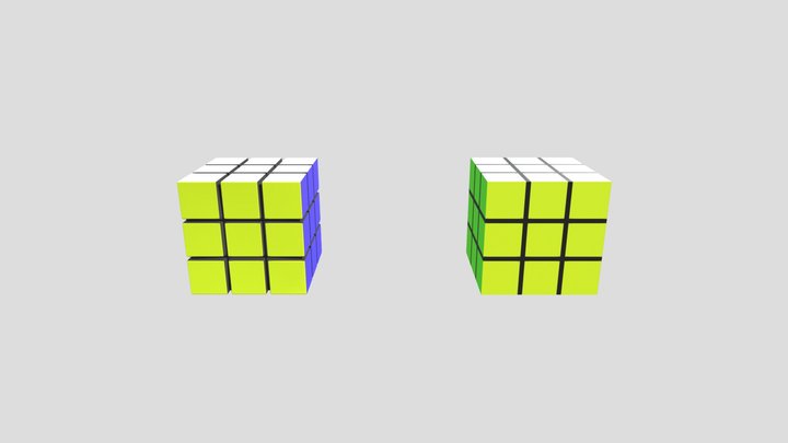 Cube Baked 3D Model