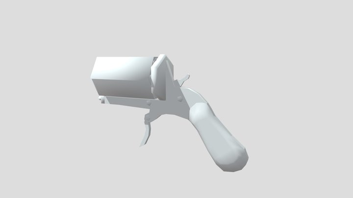 Low Poly Pepper Pistol 3D Model