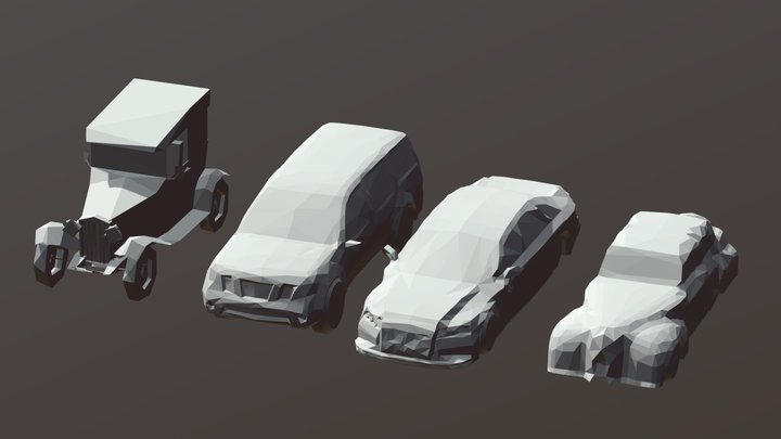 Low Poly Cars 3D Model