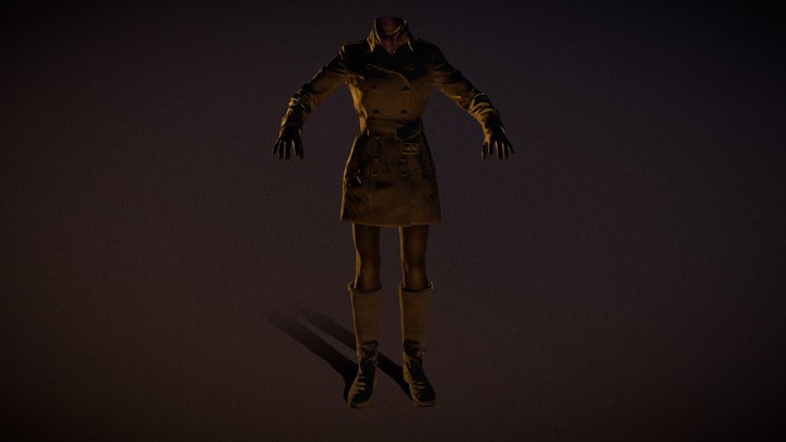 Upgraded Tv Woman Body 3D Model