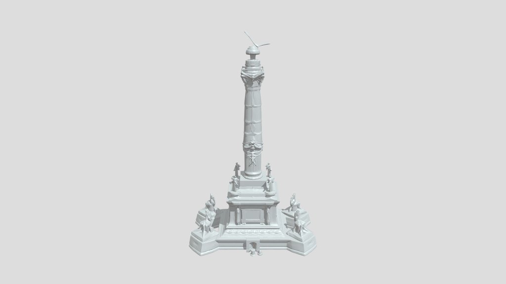 A detailed 3D architectural model of the Monume