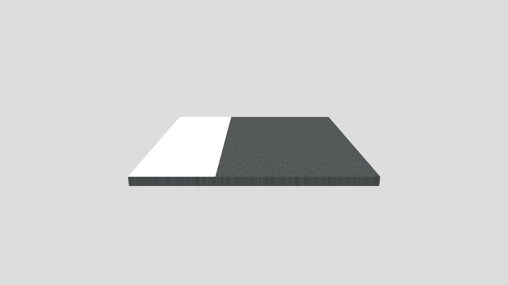 MAG Blacktop White Right Half Meter Straight – Kostenloses 3D-Modell STL
