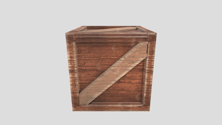 high poly crate 3D Model