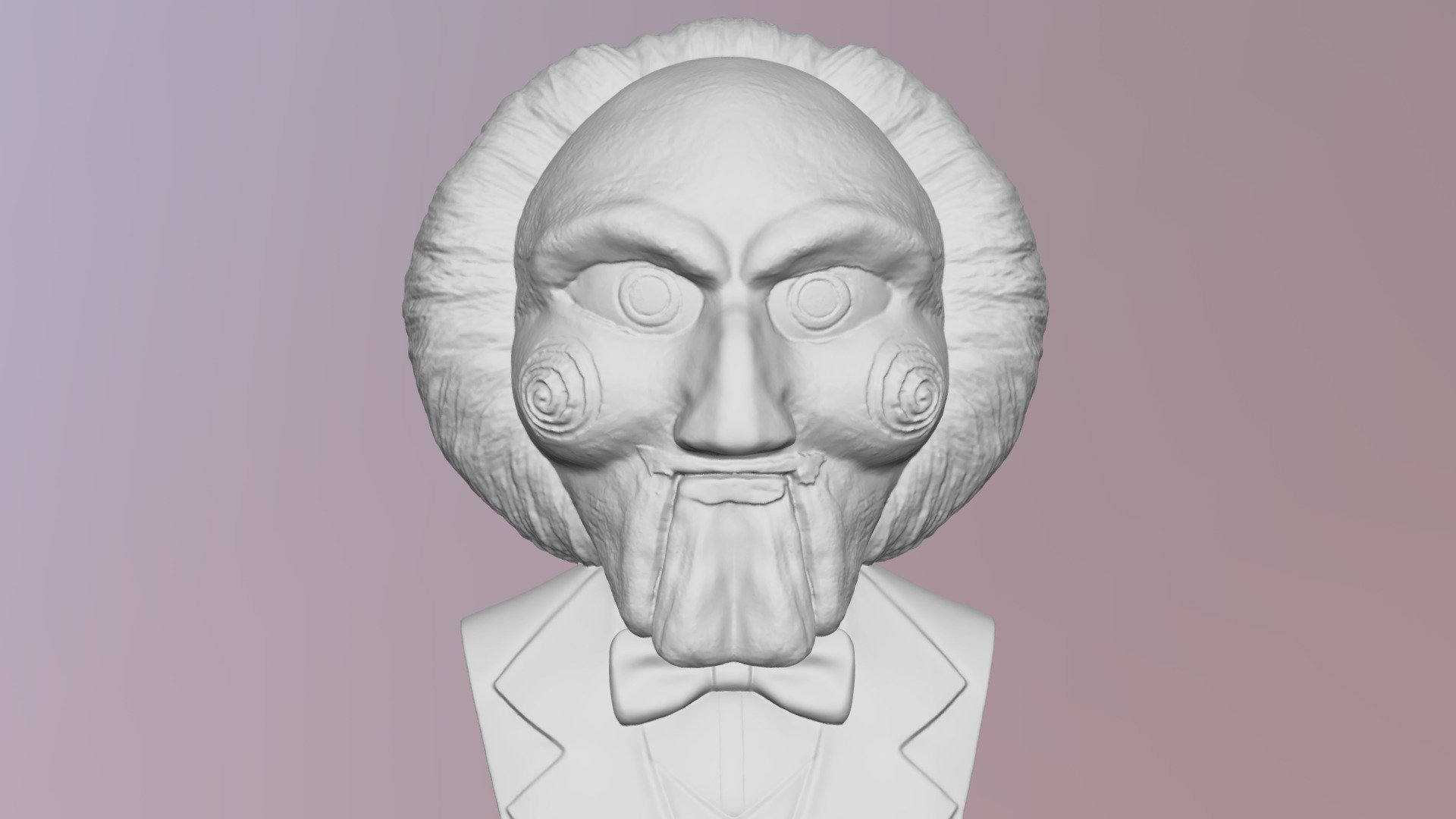 Billy the Puppet from Saw bust for 3D printing