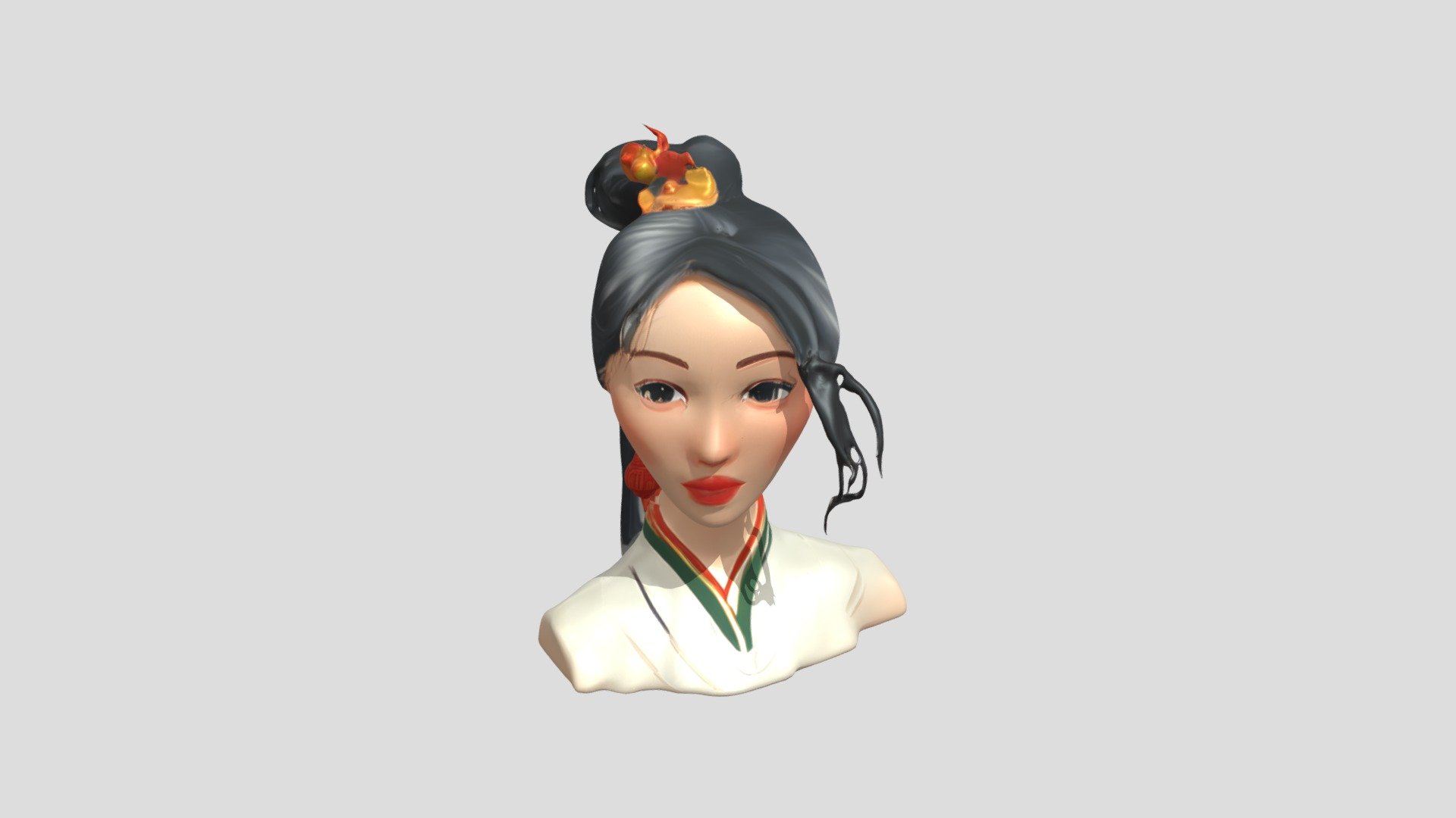 traditional dressed woman - 3D model by issashada [4ec8001] - Sketchfab