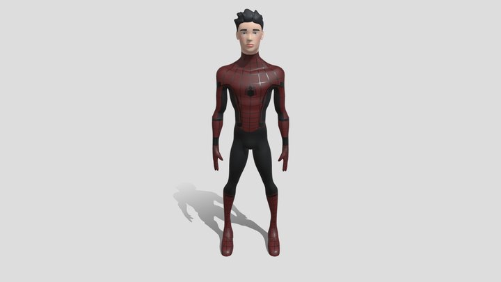 Spider Man Without mask 3D Model