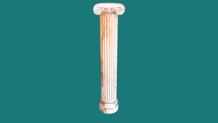 Ionic Greek Column 3D Model