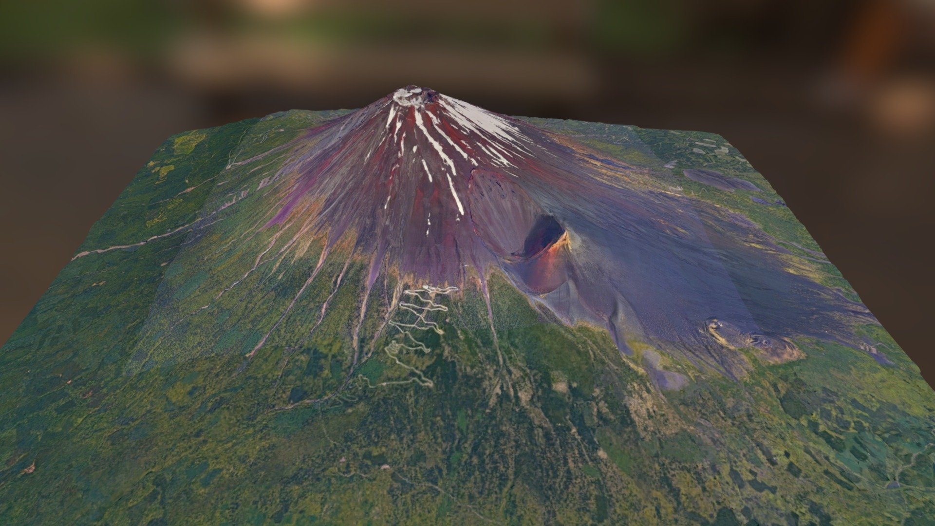 Fujiyama（富士山） - 3D model by Yang (@bluepaint0218) [4eca7db]