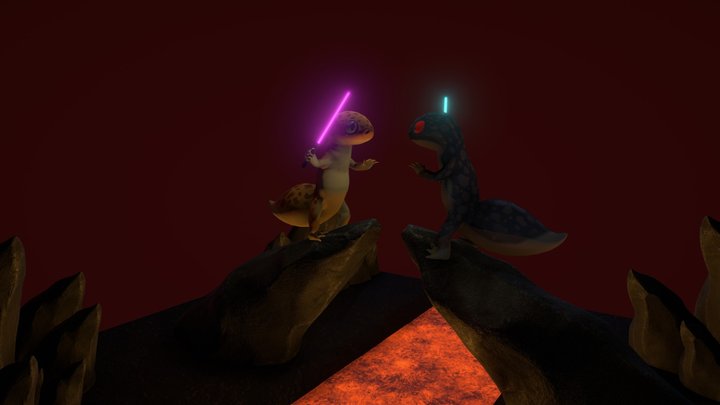 Gecko wars 3D Model