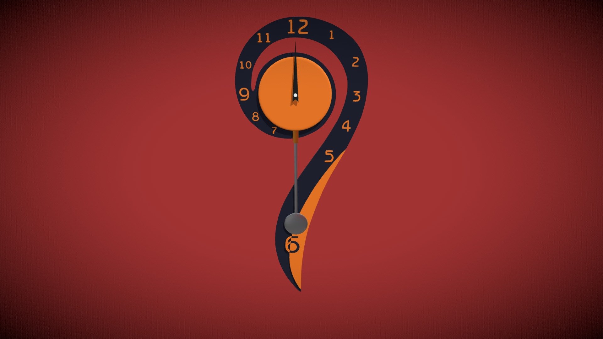 Wall clock - 3D model by Orrik [4ecc489] - Sketchfab