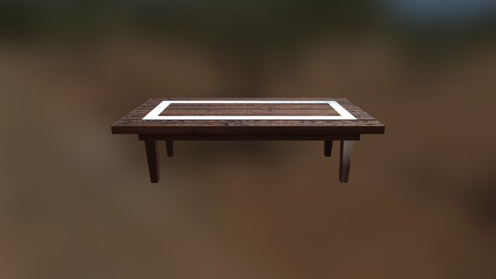 Table Textured 3D Model