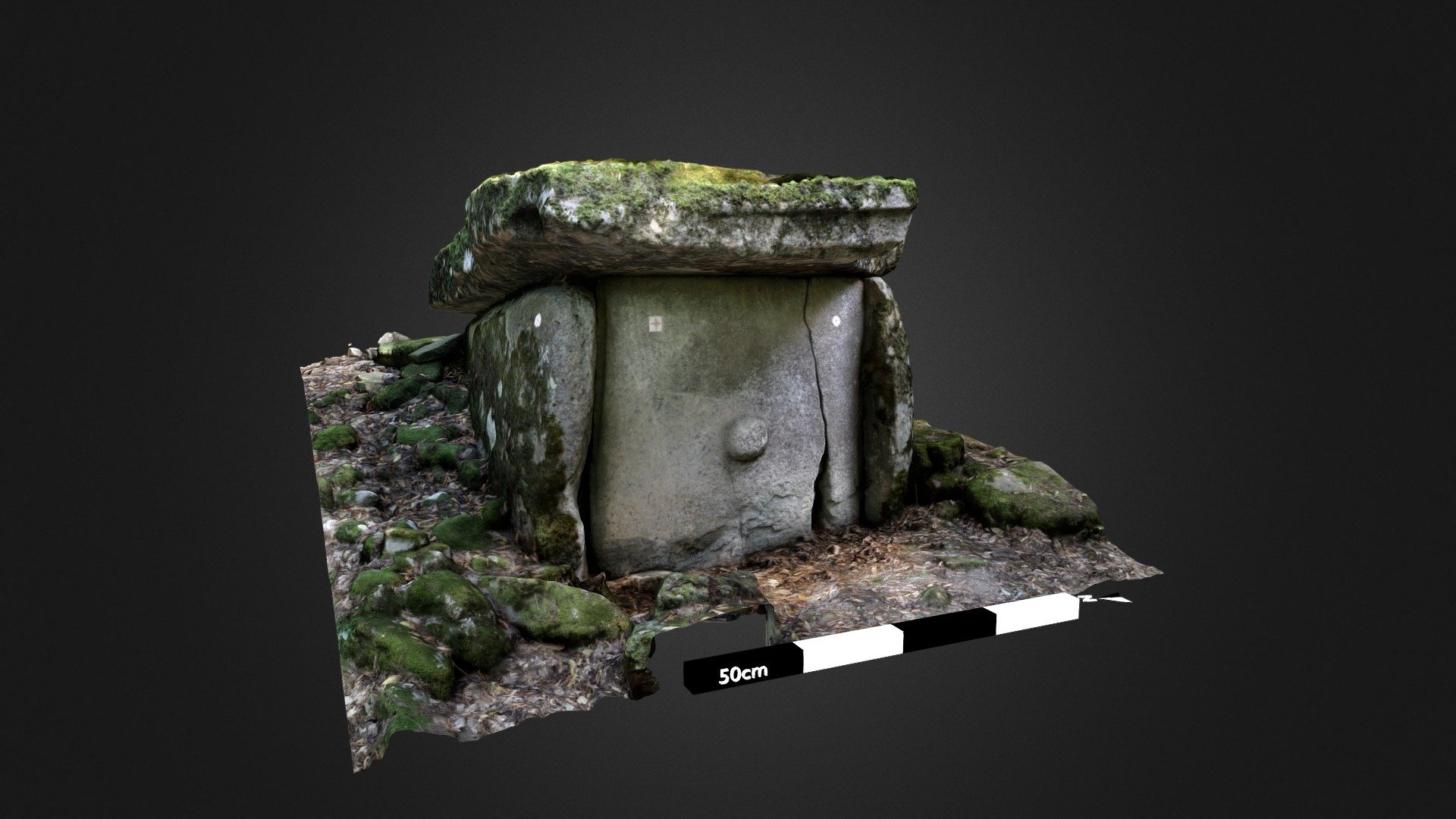 Plinth dolmen Kokukai-1 (detailed)