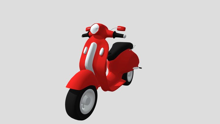 Low poly Scooter 3D Model