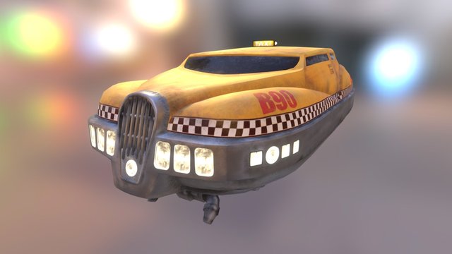The Fifth Element - Korben's Taxi (WIP) 3D Model