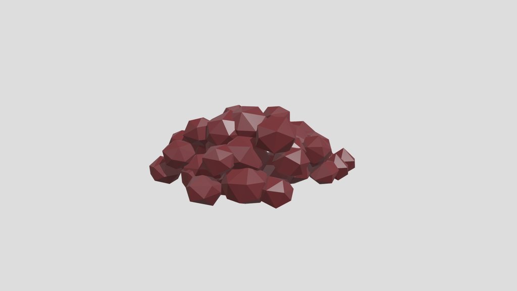 Low Poly Red Grapes