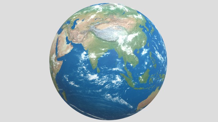 8K HD Planet Earth 3D Model