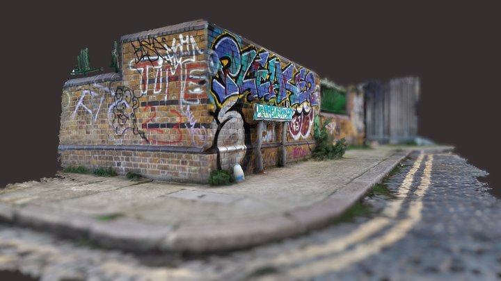 Bratley Street - Graffiti - London E1 (Raw Scan) 3D Model