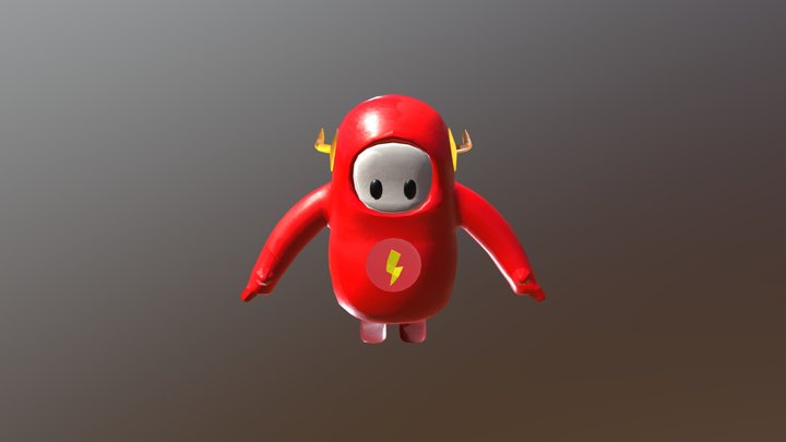 Fall Guys Flash Skin(Fanmade) 3D Model