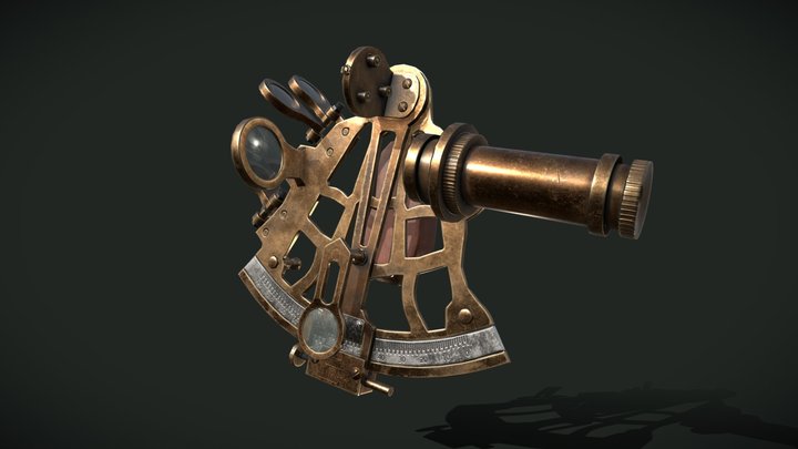 Vintage Naval Sextant - DAE Assignment 3D Model