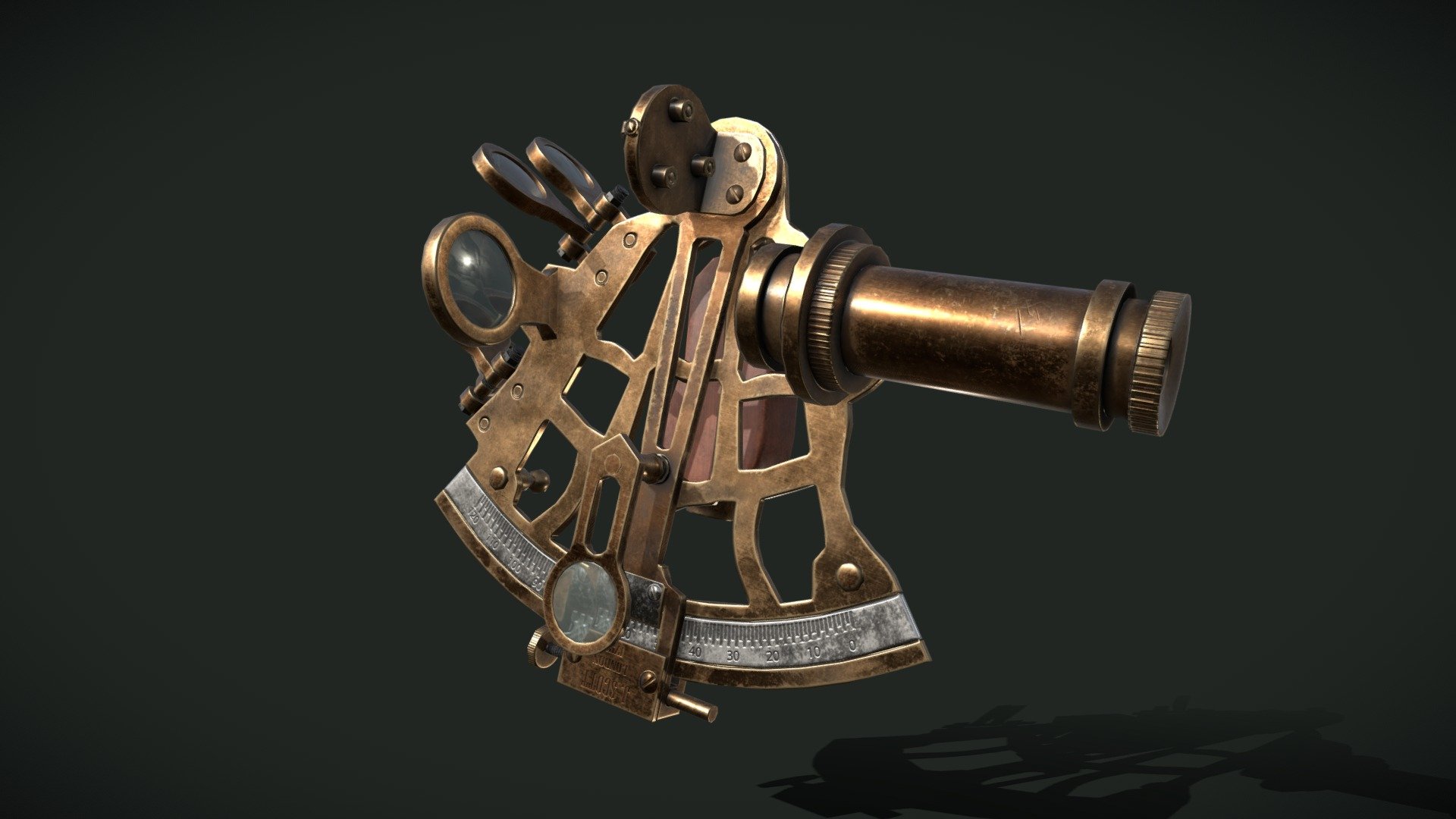 Vintage Naval Sextant - DAE Assignment — Sketchfab embed 3D viewer