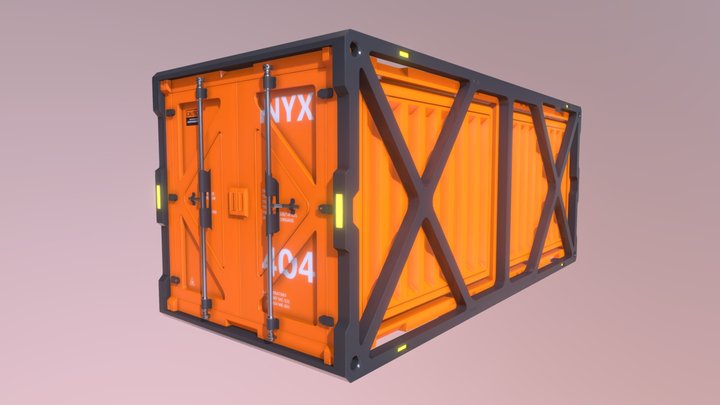 Modern Sci Fi Container 3D Model
