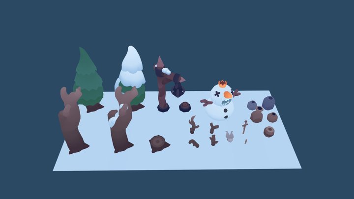 Slash Quest - Snowy Peak Environment Models 3D Model