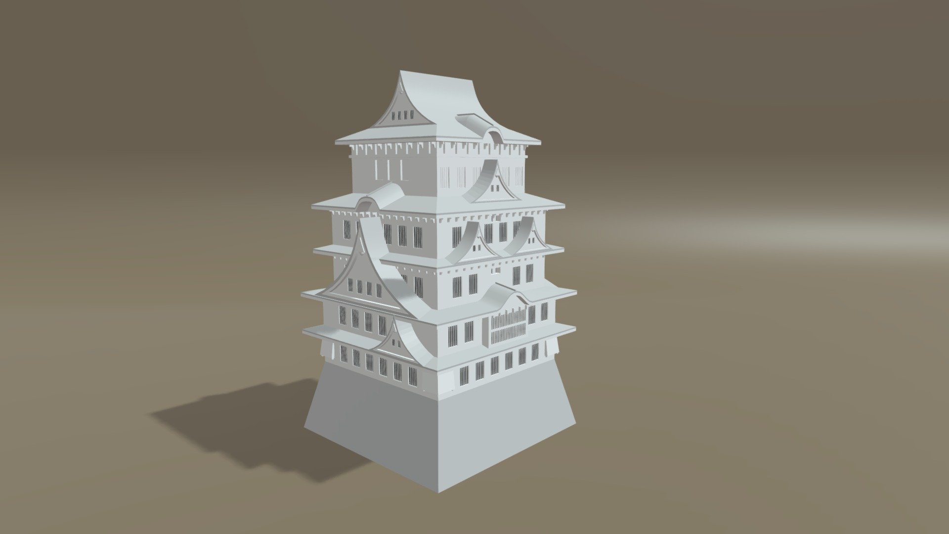 Cartoon Japanese Himeji Castle Buy Royalty Free 3D model by Philip