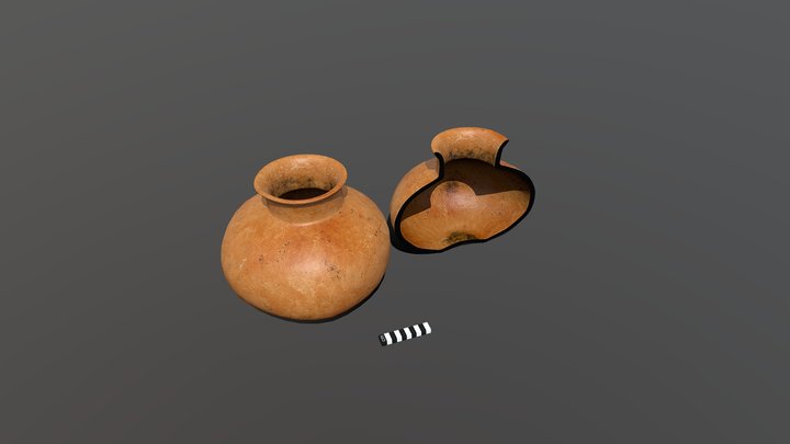 Prehispanic Mayan Ceramic Vessel 3D Model