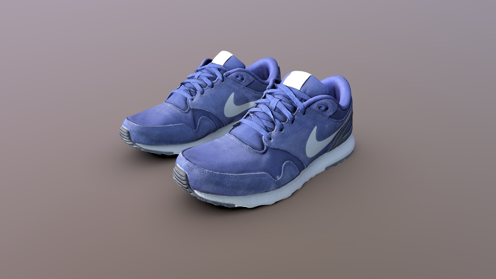 3D model Nike Shoes - This is a 3D model of the Nike Shoes. The 3D model is about a pair of blue shoes.