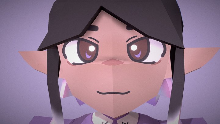 You got games on your phone? - CrescentChibi 3D Model
