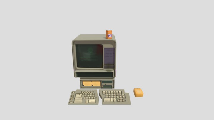 LOS ESCOBARES - Hacker's Computer 3D Model