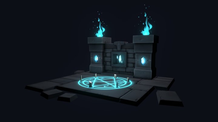 Dungeon Scene 3D Model